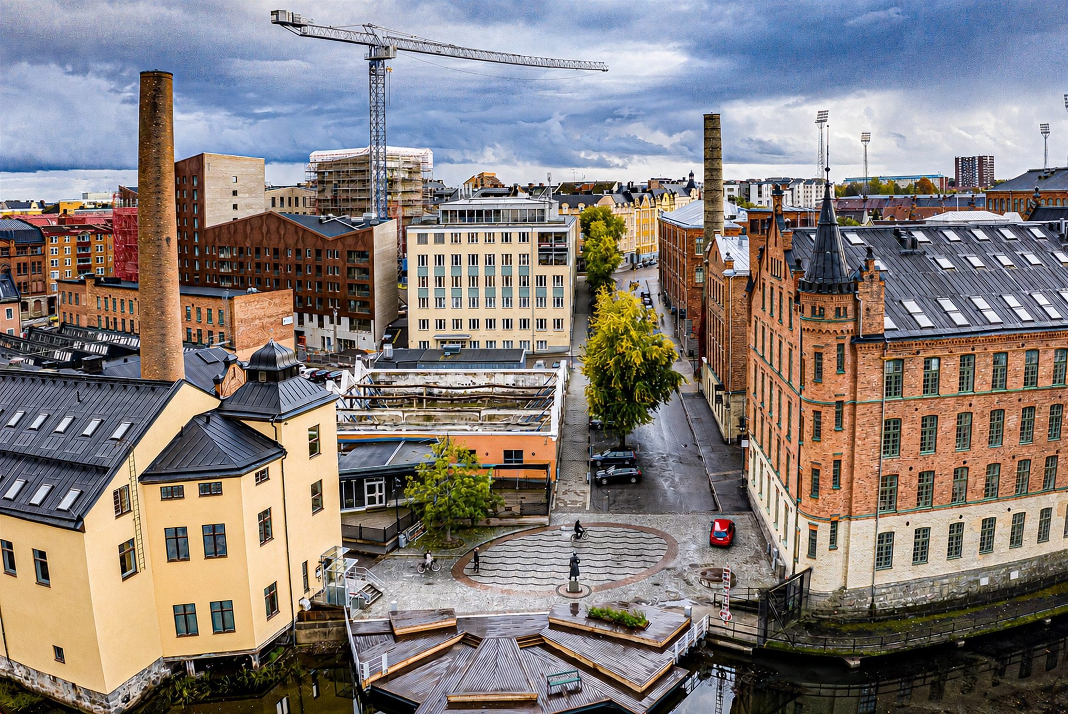 Kopparhammaren i Norrköping med lyftkran